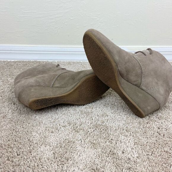 Nine West Joeyo Suede Ankle Wedge Lace-Up Booties - Picture 6 of 6